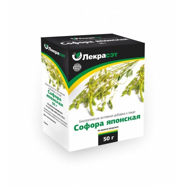 СОФОРЫ ЯПОНСКОЙ ПЛОДЫ РАСТИТЕЛЬНОЕ СЫРЬЕ  50 Г №1