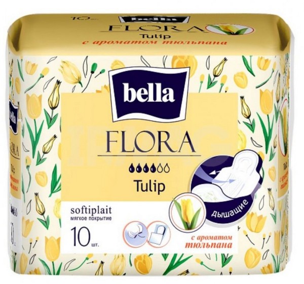 BELLA FLORA ПРОКЛАДКИ ЕЖЕДНЕВНЫЕ TULIP/ТЮЛЬПАН ПРОКЛАДКИ ЖЕНСКИЕ ГИГИЕНИЧЕСКИЕ ЕЖЕДНЕВНЫЕ №10