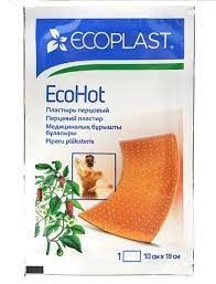 ECOPLAST ECOHOT ПЛАСТЫРЬ ПЕРЦОВЫЙ 10Х18 ПЛАСТЫРЬ ПЕРЦОВЫЙ ПЕРФОРИРОВАННЫЙ   №1
