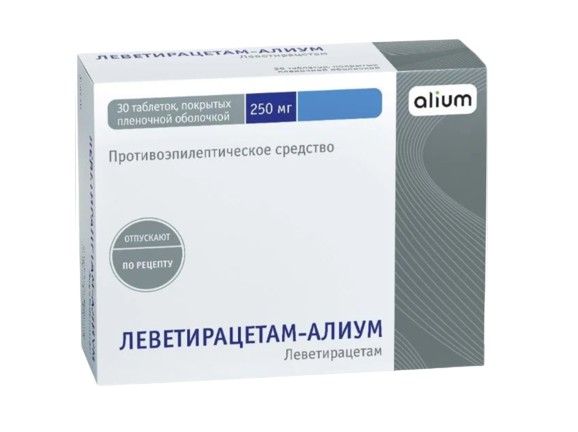 ЛЕВЕТИРАЦЕТАМ-АЛИУМ ТАБЛЕТКИ ПОКРЫТЫЕ ПЛЕНОЧНОЙ ОБОЛОЧКОЙ 250 МГ   №30