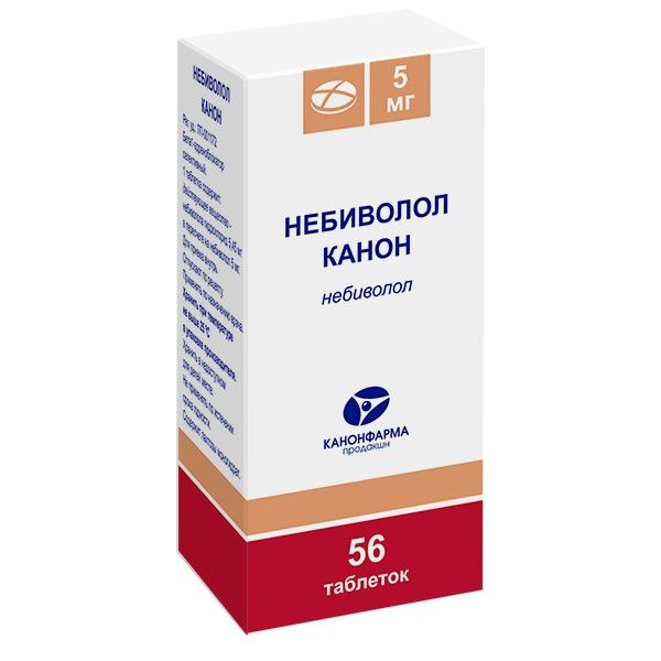 НЕБИВОЛОЛ КАНОН ТАБЛЕТКИ 5 МГ №56