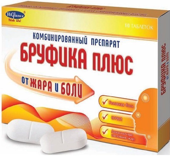 БРУФИКА ПЛЮС ТАБЛЕТКИ 400 МГ+325 МГ   №10