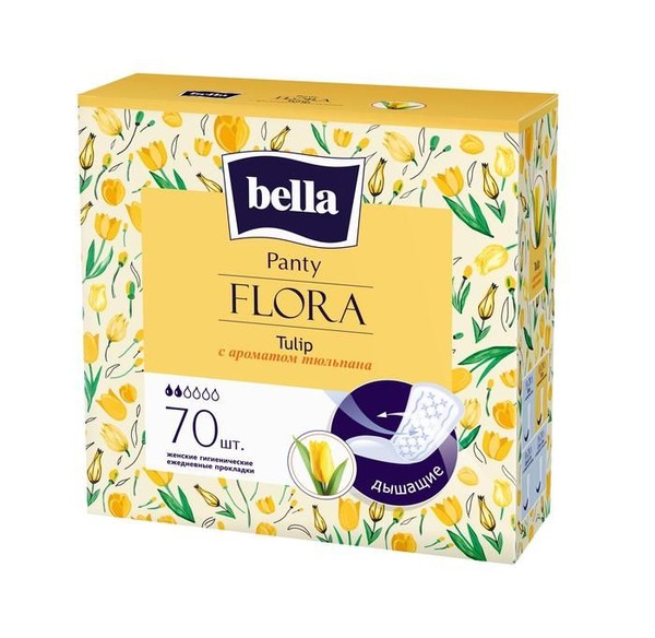 BELLA FLORA ПРОКЛАДКИ ЕЖЕДНЕВНЫЕ TULIP/ТЮЛЬПАН ПРОКЛАДКИ ЖЕНСКИЕ ГИГИЕНИЧЕСКИЕ ЕЖЕДНЕВНЫЕ №70