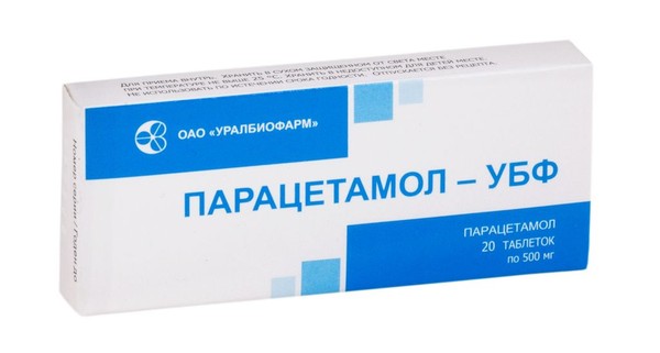 ПАРАЦЕТАМОЛ-УБФ ТАБЛЕТКИ 0,5 Г   №20
