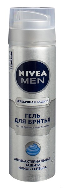NIVEA MEN СЕРЕБРЯНАЯ ЗАЩИТА ГЕЛЬ Д/БРИТЬЯ ГЕЛЬ ДЛЯ БРИТЬЯ 200 МЛ №1