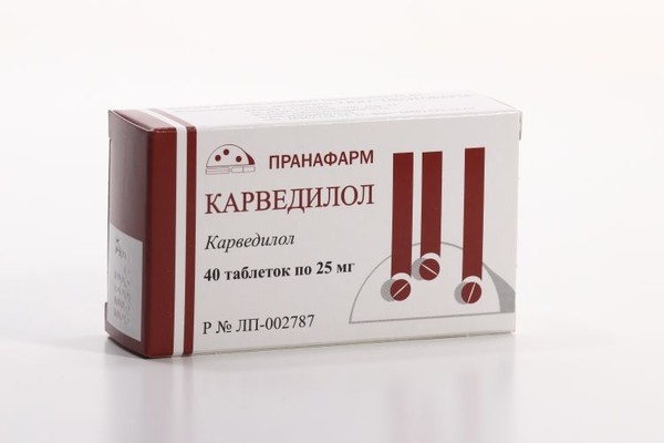КАРВЕДИЛОЛ ТАБЛЕТКИ 25 МГ   №40