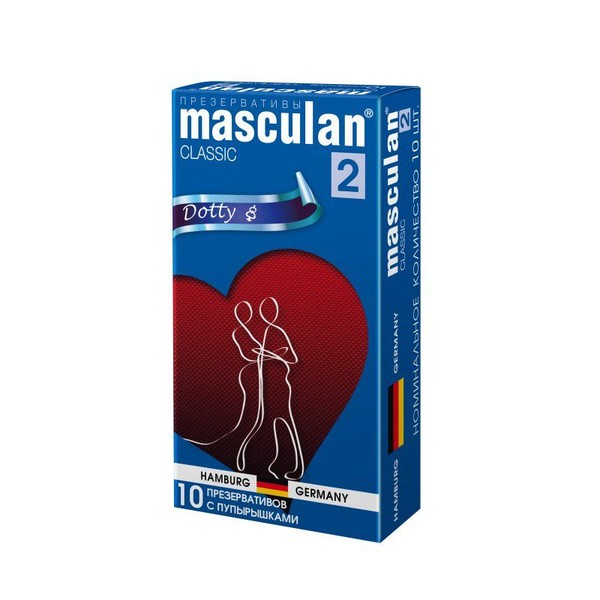MASCULAN 2 ПРЕЗЕРВАТИВЫ CLASSIC ПУПЫРЫШКИ ПРЕЗЕРВАТИВ №10