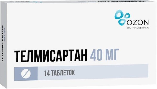 ТЕЛМИСАРТАН ТАБЛЕТКИ 40 МГ   №14