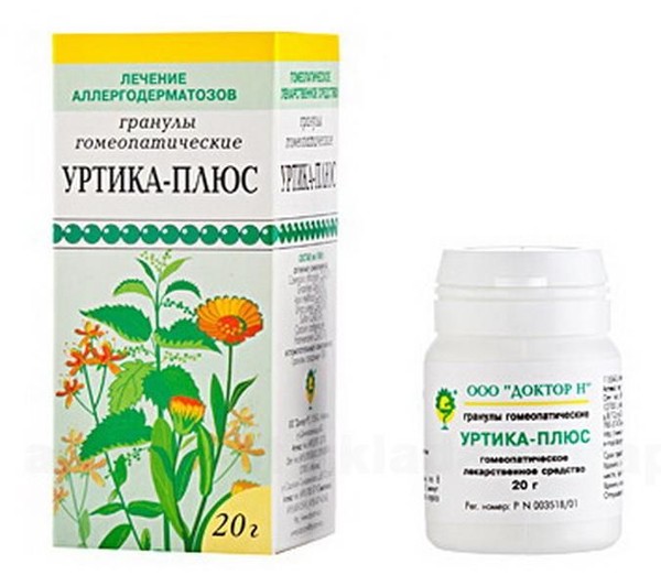 УРТИКА-ПЛЮС ГРАНУЛЫ ГОМЕОПАТИЧЕСКИЕ  20 Г №1