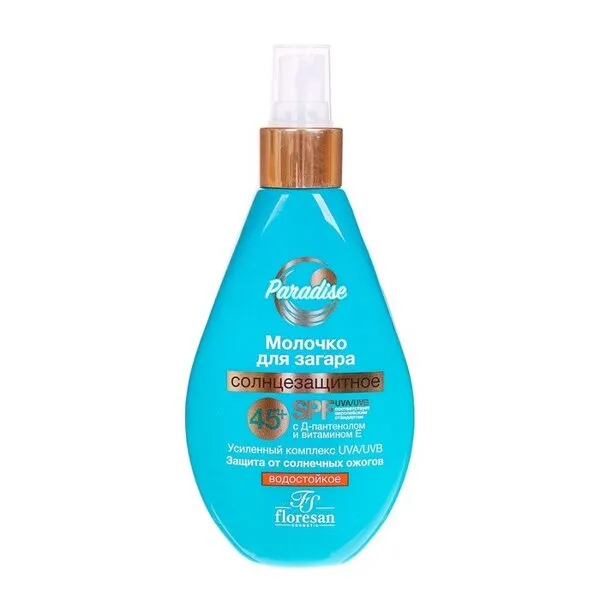 ФЛОРЕСАН ПАЛЬМОВЫЙ РАЙ МОЛОЧКО СОЛНЦЕЗАЩИТ Д/ЗАГАРА SPF45+ (Ф-250) КОСМЕТИЧЕСКОЕ МОЛОЧКО 160 МЛ №1