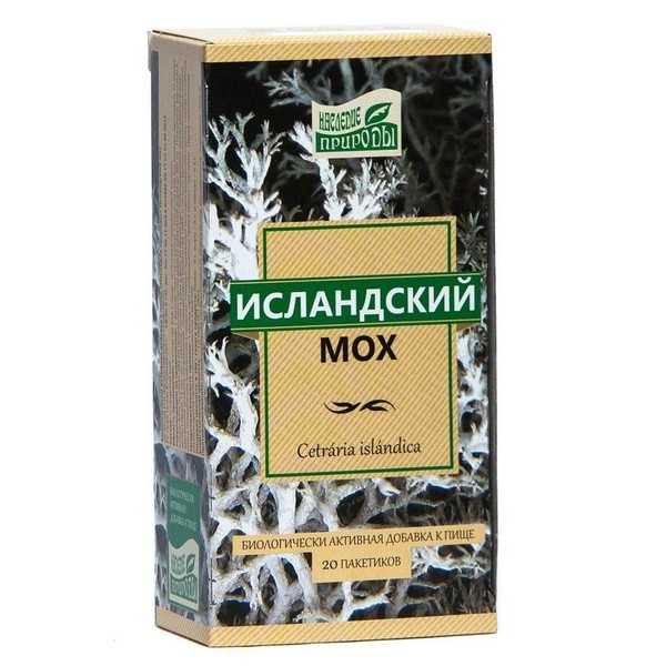 НАСЛЕДИЕ ПРИРОДЫ ИСЛАНДСКИЙ МОХ РАСТИТЕЛЬНОЕ СЫРЬЕ  2 Г №20