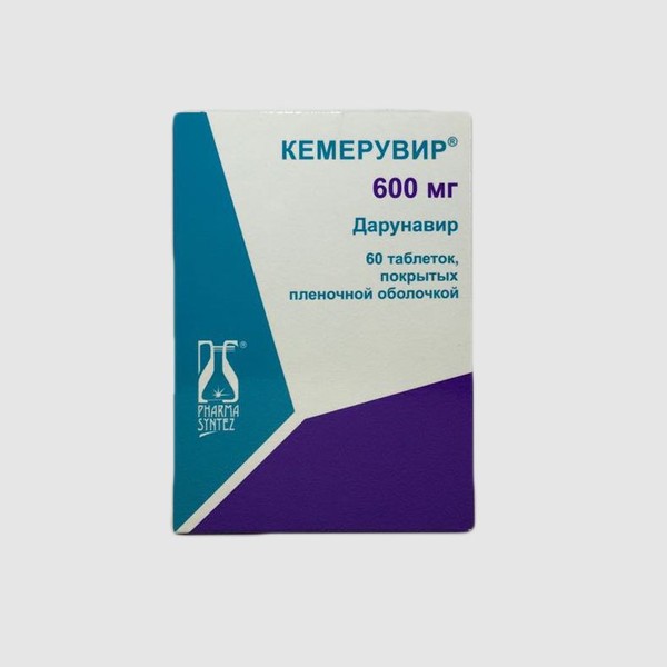 КЕМЕРУВИР ТАБЛЕТКИ ПОКРЫТЫЕ ПЛЕНОЧНОЙ ОБОЛОЧКОЙ 600 МГ   №60