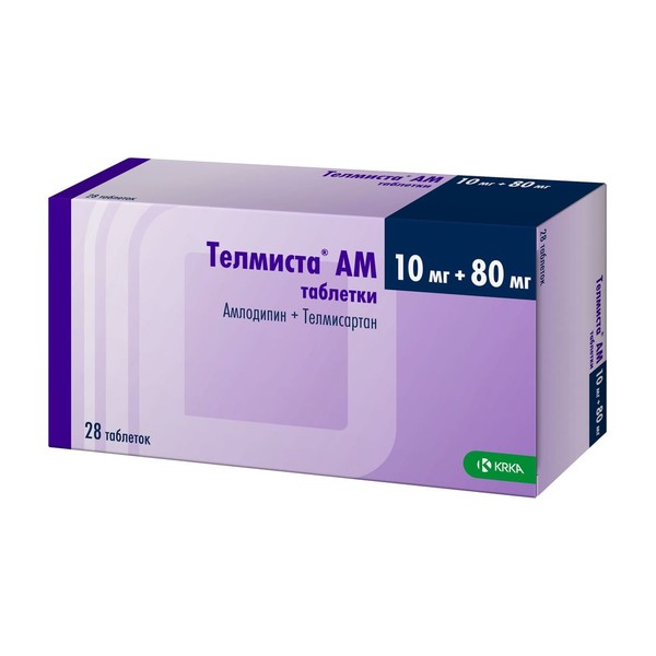 ТЕЛМИСТА АМ ТАБЛЕТКИ 10 МГ+80 МГ   №28