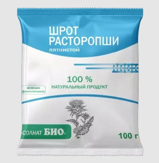 ШРОТ РАСТОРОПШИ ПЯТНИСТОЙ "СОЛНАТ БИО" ПОРОШОК 100 Г   №1