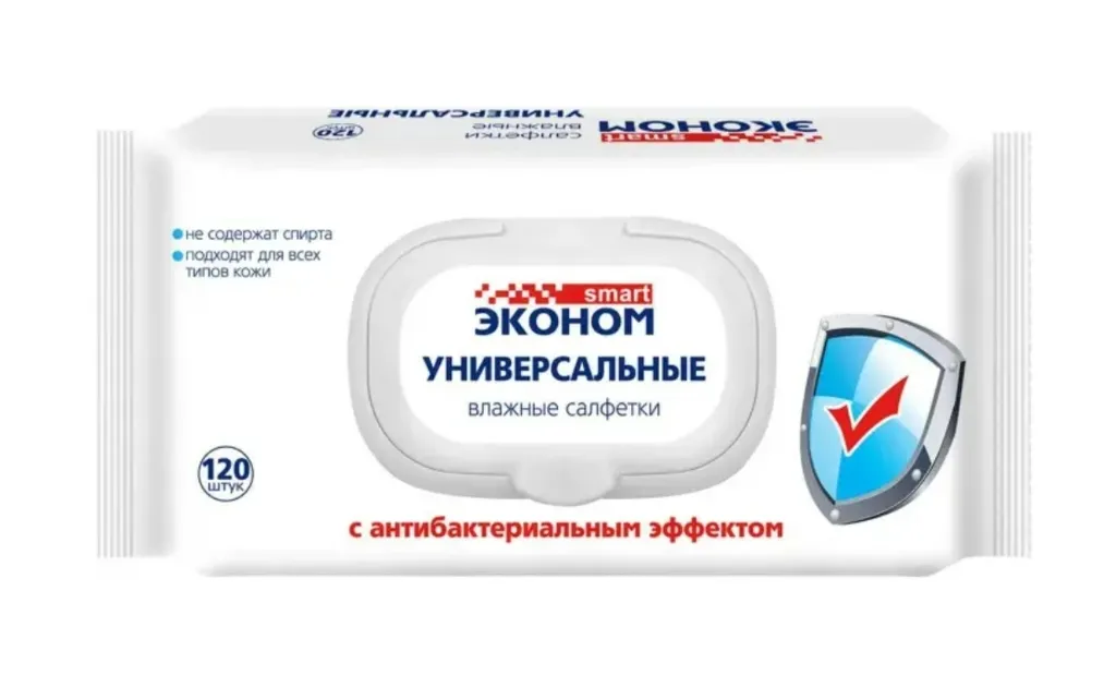 ЭКОНОМ SMART САЛФЕТКИ ВЛАЖНЫЕ АНТИБАКТЕРИАЛЬНЫЕ  САЛФЕТКИ ВЛАЖНЫЕ АНТИБАКТЕРИАЛЬНЫЕ   №120