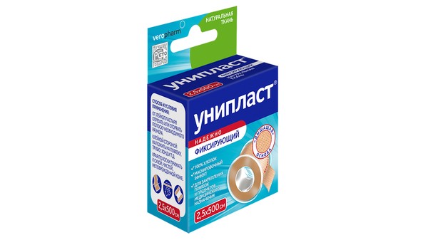УНИПЛАСТ ПЛАСТЫРЬ ФИКСИРУЮЩИЙ НА ТКАНЕВОЙ ОСНОВЕ 2,5 Х 500 СМ ПЛАСТЫРЬ НА ТКАНЕВОЙ ОСНОВЕ   №1