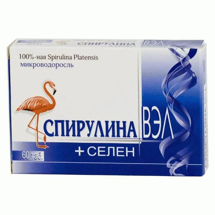 СПИРУЛИНА ВЭЛ + СЕЛЕН ТАБЛЕТКИ 0,5 Г   №60