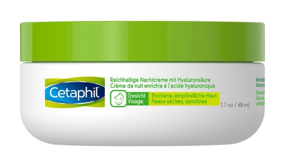 CETAPHIL КРЕМ Д/ЛИЦА C ГИАЛУРОНОВОЙ КИСЛОТОЙ УВЛАЖНЯЮЩИЙ НОЧНОЙ КОСМЕТИЧЕСКИЙ КРЕМ 48 Г №1