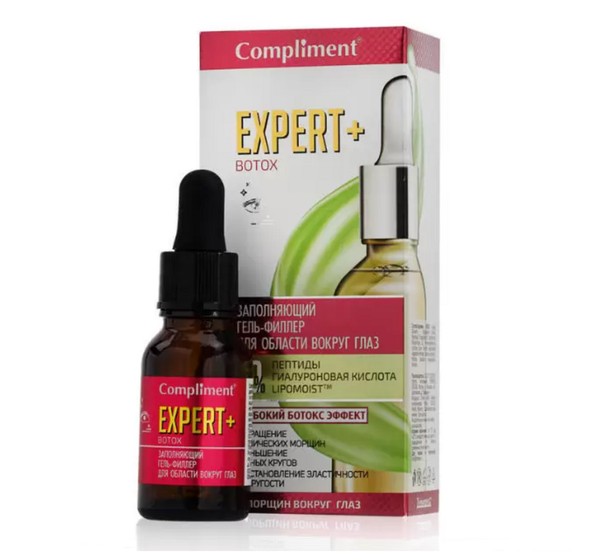 COMPLIMENT EXPERT+BOTOX ГЕЛЬ-ФИЛЛЕР Д/ОБЛАСТИ ВОКРУГ ГЛАЗ ЗАПОЛНЯЮЩИЙ ГЕЛЬ ДЛЯ ВЕК 15 МЛ №1