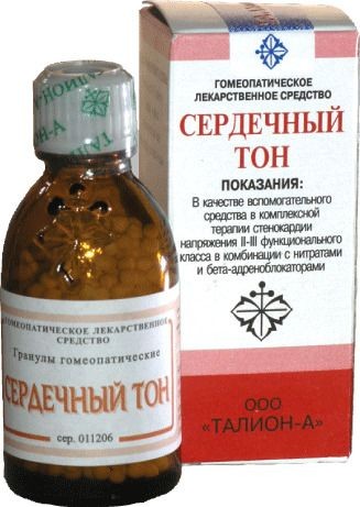 СЕРДЕЧНЫЙ ТОН ГРАНУЛЫ ГОМЕОПАТИЧЕСКИЕ  20 Г №1