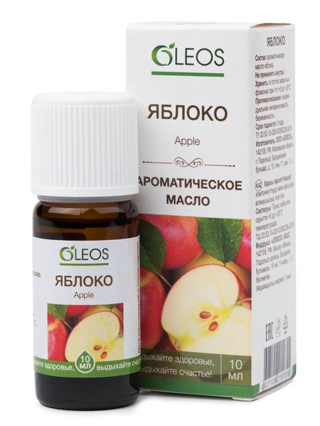 OLEOS МАСЛО АРОМАТИЧЕСКОЕ ЯБЛОКО ЭФИРНОЕ МАСЛО 10 МЛ №1
