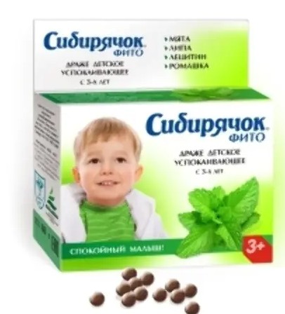 СИБИРЯЧОК ФИТО ДРАЖЕ С МЯТОЙ УСПОКАИВАЮЩЕЕ ДРАЖЕ  80 Г №1