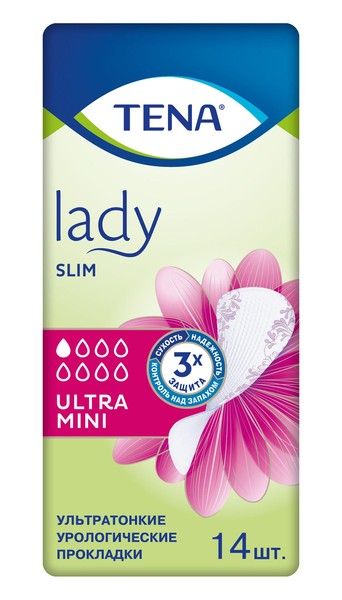 TENA LADY SLIM ULTRA MINI ПРОКЛАДКИ    №14