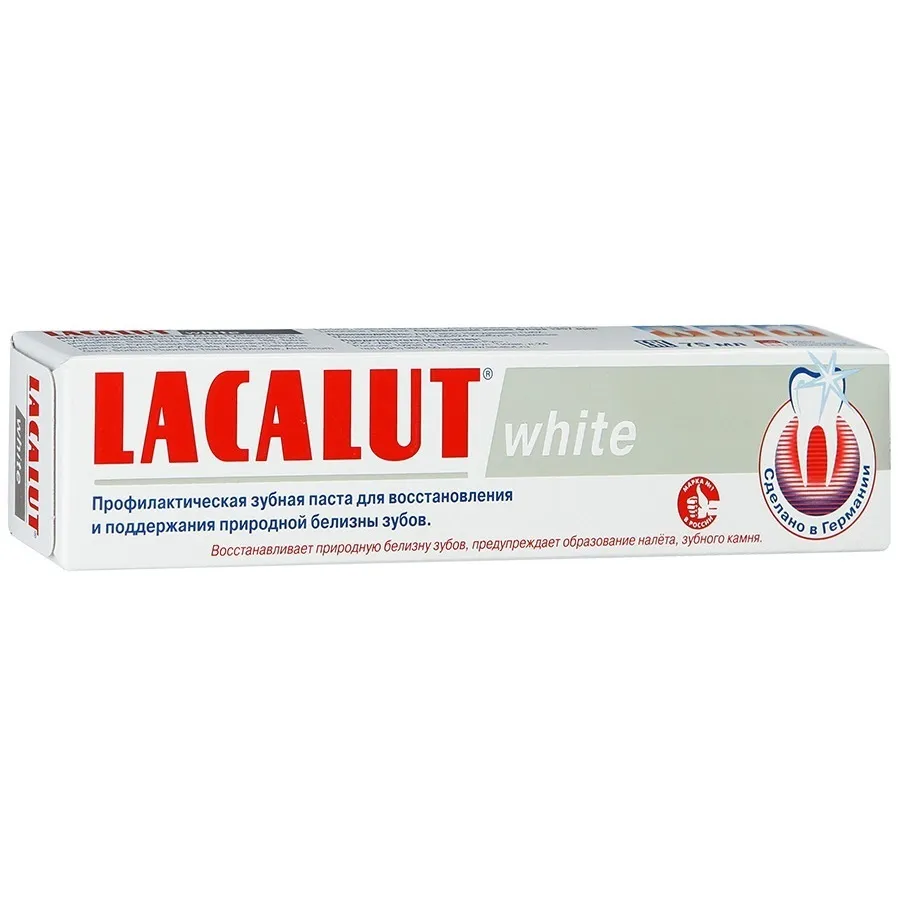 LACALUT ЗУБНАЯ ПАСТА УАЙТ/WHITE ЗУБНАЯ ПАСТА ОТБЕЛИВАЮЩАЯ 50 МЛ №1
