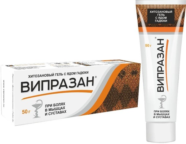 ВИПРАЗАН ГЕЛЬ ХИТОЗАНОВЫЙ С ЯДОМ ГАДЮКИ ГЕЛЬ 50 Г №1