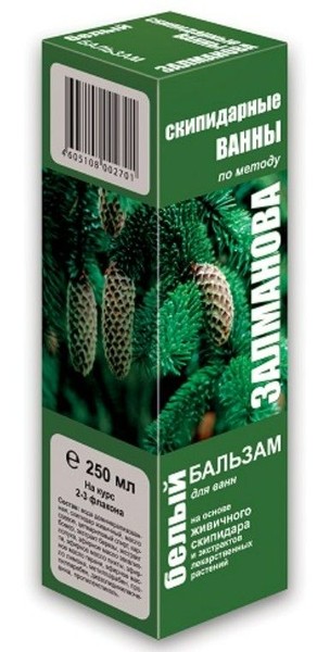 БАЛЬЗАМ Д/ВАНН СКИПИДАРНЫЕ ВАННЫ ЗАЛМАНОВА БЕЛЫЙ БАЛЬЗАМ 250 МЛ №1