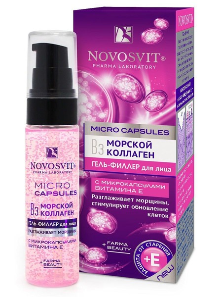 NOVOSVIT ГЕЛЬ-ФИЛЛЕР Д/ЛИЦА МОРСКОЙ КОЛЛАГЕН РАЗГЛАЖИВАНИЕ МОРЩИН КОСМЕТИЧЕСКИЙ ГЕЛЬ 30 МЛ №1