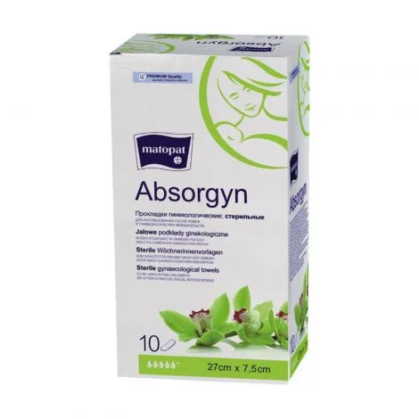 MATOPAT ABSORGYN ПРОКЛАДКИ ГИНЕКОЛОГИЧЕСКИЕ (СТЕРИЛ/НЕ СТЕРИЛ) 27 СМХ7,5 СМ    №10
