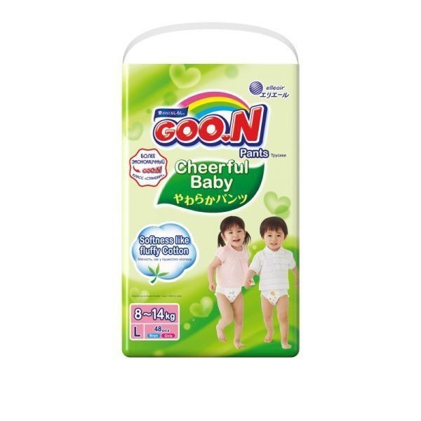 GOON CHEERFUL BABY ПОДГУЗНИКИ-ТРУСИКИ L (8-14КГ) ПОДГУЗНИКИ ДЕТСКИЕ-ТРУСЫ №48