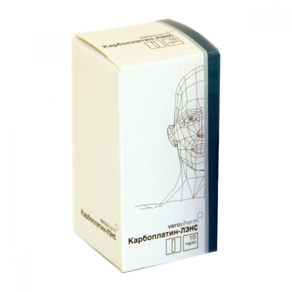 КАРБОПЛАТИН-ЛЭНС КОНЦЕНТРАТ ДЛЯ ПРИГОТОВЛЕНИЯ РАСТВОРА ДЛЯ ИНФУЗИЙ 10 МГ/МЛ 45 МЛ №1