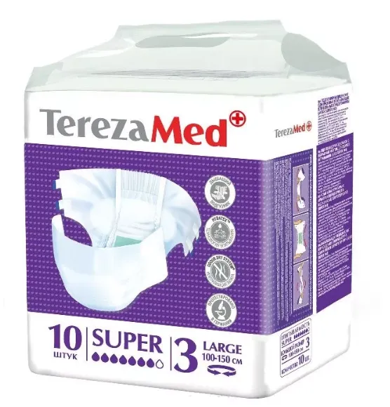 TEREZAMED ПОДГУЗНИКИ Д/ВЗР SUPER LARGE (3) ПОДГУЗНИКИ УРОЛОГИЧЕСКИЕ   №10