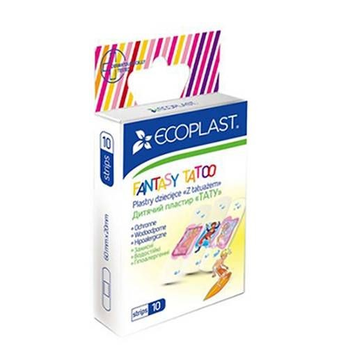ECOPLAST FANTASY TATOO ПЛАСТЫРИ МЕДИЦ НАБОР ДЕТСКИЙ 60*20 ММ ПЛАСТЫРЬ   №10
