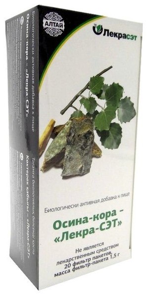 ОСИНЫ КОРА РАСТИТЕЛЬНОЕ СЫРЬЕ  1,5 Г №20