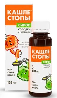 КАШЛЕСТОПЫ СИРОП СОЛОДКИ С ЧАБРЕЦОМ ПРИ СУХОМ КАШЛЕ СИРОП  100 МЛ №1