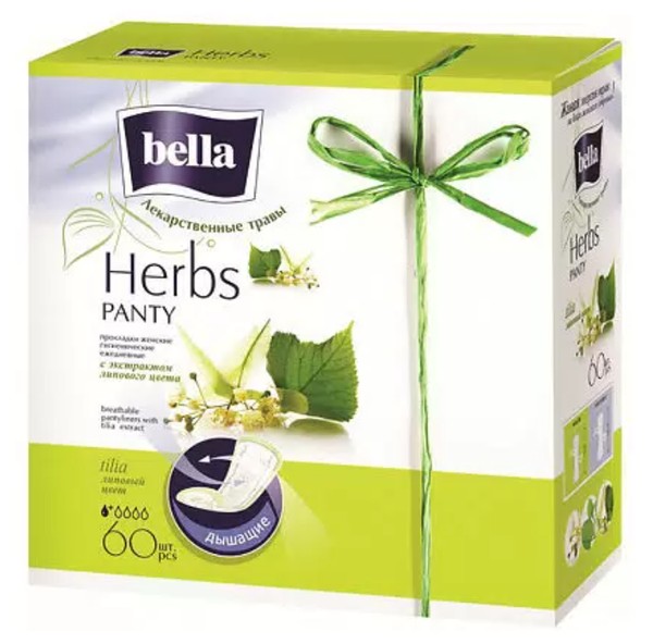 BELLA PANTY HERBS ПРОКЛАДКИ ЕЖЕДНЕВНЫЕ TILIA С ЭКСТРАКТОМ ЛИПЫ ПРОКЛАДКИ ЖЕНСКИЕ ГИГИЕНИЧЕСКИЕ ЕЖЕДНЕВНЫЕ №60