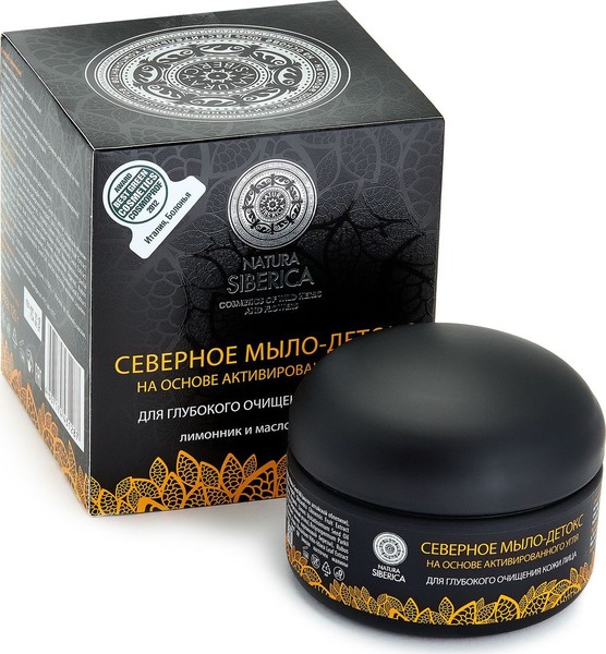 NATURA SIBERICA THE NORTHERN COLLECTION МЫЛО-ДЕТОКС СЕВЕРНОЕ НА ОСНОВЕ АКТИВИРОВАННОГО УГЛЯ КОСМЕТИЧЕСКОЕ МЫЛО 120 МЛ №1