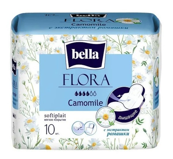 BELLA FLORA ПРОКЛАДКИ ЕЖЕДНЕВНЫЕ CAMOMILE/РОМАШКА ПРОКЛАДКИ ЖЕНСКИЕ ГИГИЕНИЧЕСКИЕ ЕЖЕДНЕВНЫЕ №10