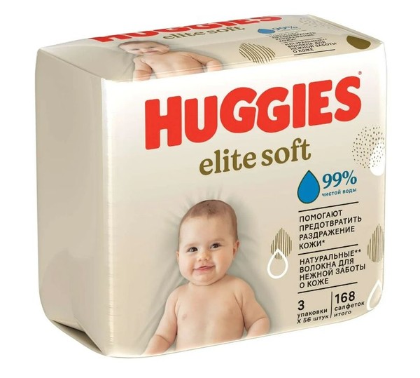 HUGGIES ELITE SOFT ВЛАЖНЫЕ САЛФЕТКИ ДЕТСКИЕ Б/ОТДУШЕК САЛФЕТКИ ВЛАЖНЫЕ ДЕТСКИЕ   №168