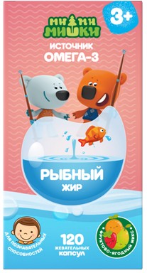 МИ-МИ-МИШКИ РЫБНЫЙ ЖИР ДЕТСКИЙ КАПСУЛЫ ЖЕВАТЕЛЬНЫЕ [ФРУКТОВО-ЯГОДНЫЕ]  400 МГ №120