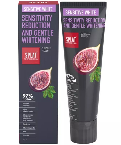 SPLAT PROFESSIONAL БИОАКТИВНАЯ З/ПАСТА SENSITIVE WHITE ЗУБНАЯ ПАСТА ОТБЕЛИВАЮЩАЯ 125 Г №1