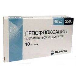 ЛЕВОФЛОКСАЦИН-ВЕРТЕКС ТАБЛЕТКИ ПОКРЫТЫЕ ПЛЕНОЧНОЙ ОБОЛОЧКОЙ 250 МГ №10