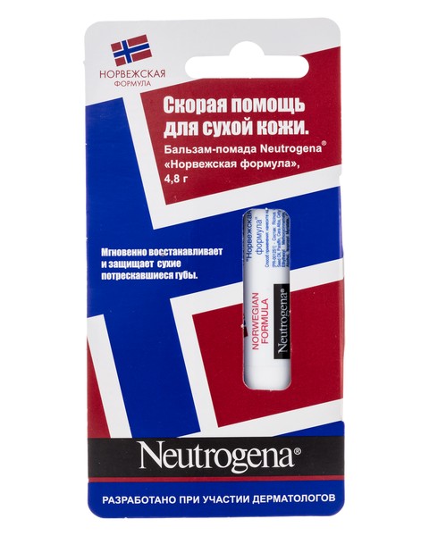 NEUTROGENA НОРВЕЖ ФОРМУЛА БАЛЬЗАМ-ПОМАДА Д/ГУБ КОСМЕТИЧЕСКИЙ БАЛЬЗАМ 4,8 Г №1