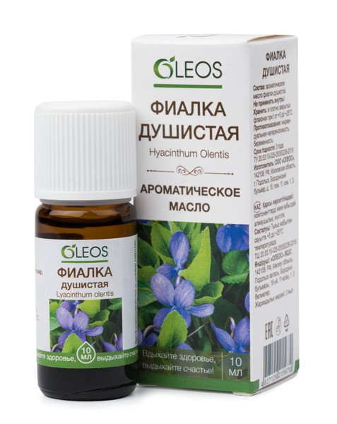 OLEOS МАСЛО АРОМАТИЧЕСКОЕ ФИАЛКА ДУШИСТАЯ ЭФИРНОЕ МАСЛО  10 МЛ №1