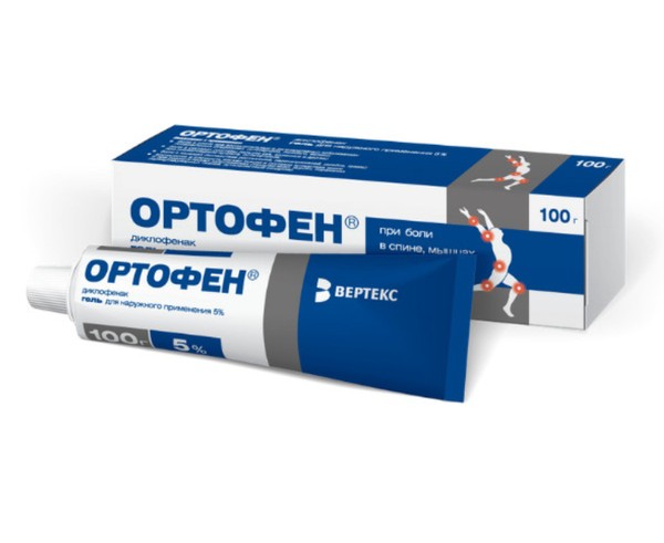 ОРТОФЕН ГЕЛЬ ДЛЯ НАРУЖНОГО ПРИМЕНЕНИЯ 5% 100 Г №1