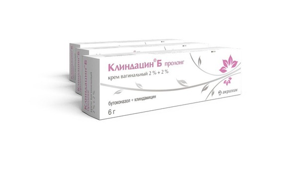 КЛИНДАЦИН Б ПРОЛОНГ КРЕМ ВАГИНАЛЬНЫЙ 2%+2% 6 Г №1