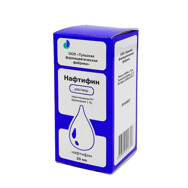 НАФТИФИН РАСТВОР ДЛЯ НАРУЖНОГО ПРИМЕНЕНИЯ 1% 20 МЛ №1